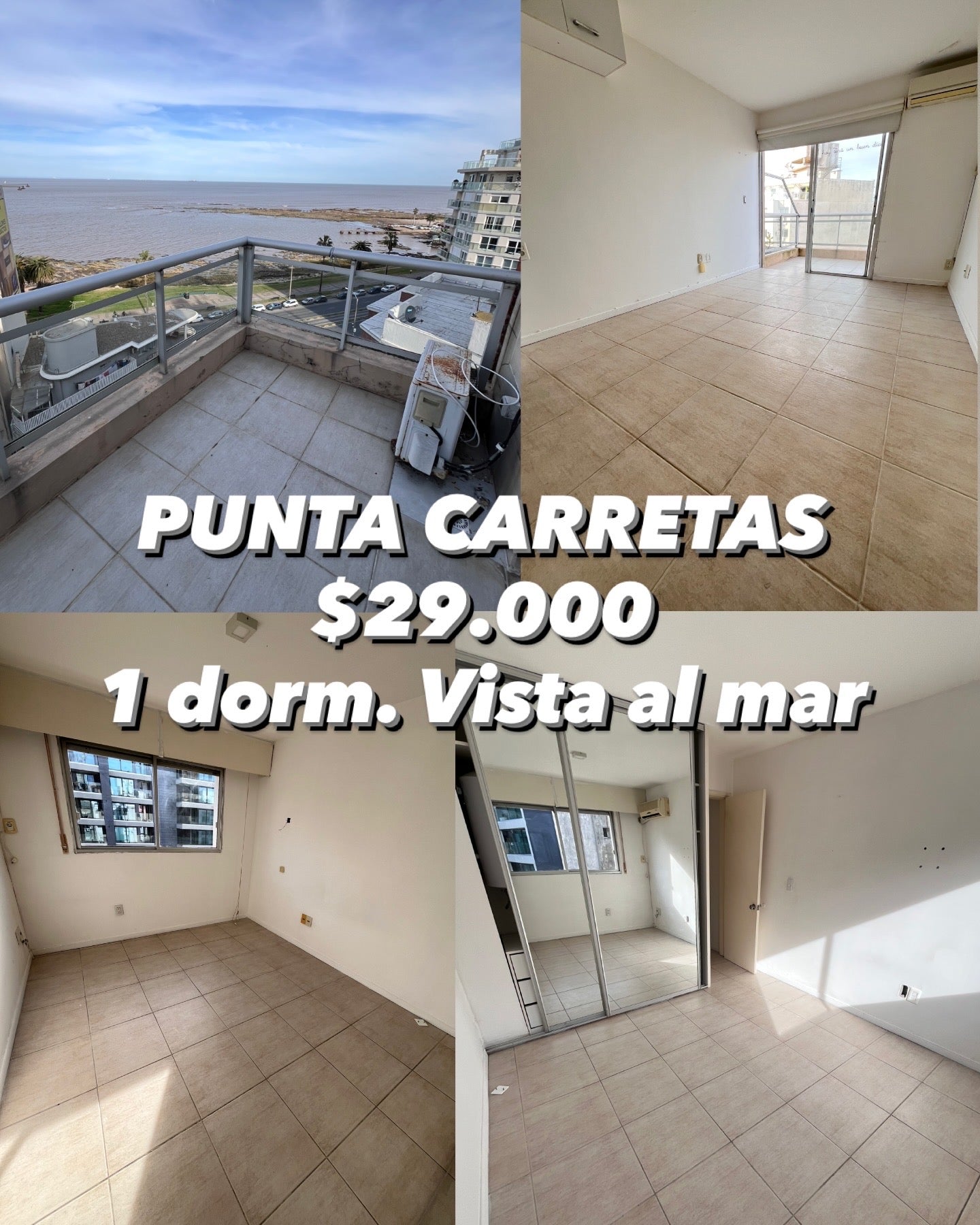 PUNTA CARRETAS 1 dorm + Balcón