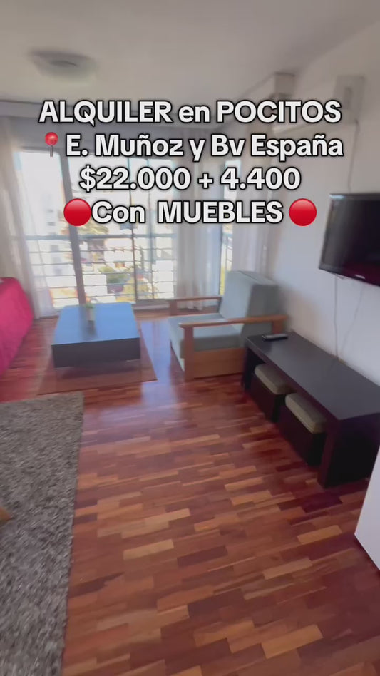 POCITOS Con Muebles Amueblado 📍Enrique Muñoz y Bulevar España